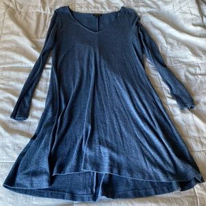 Express sweater dress v-neck blue medium
